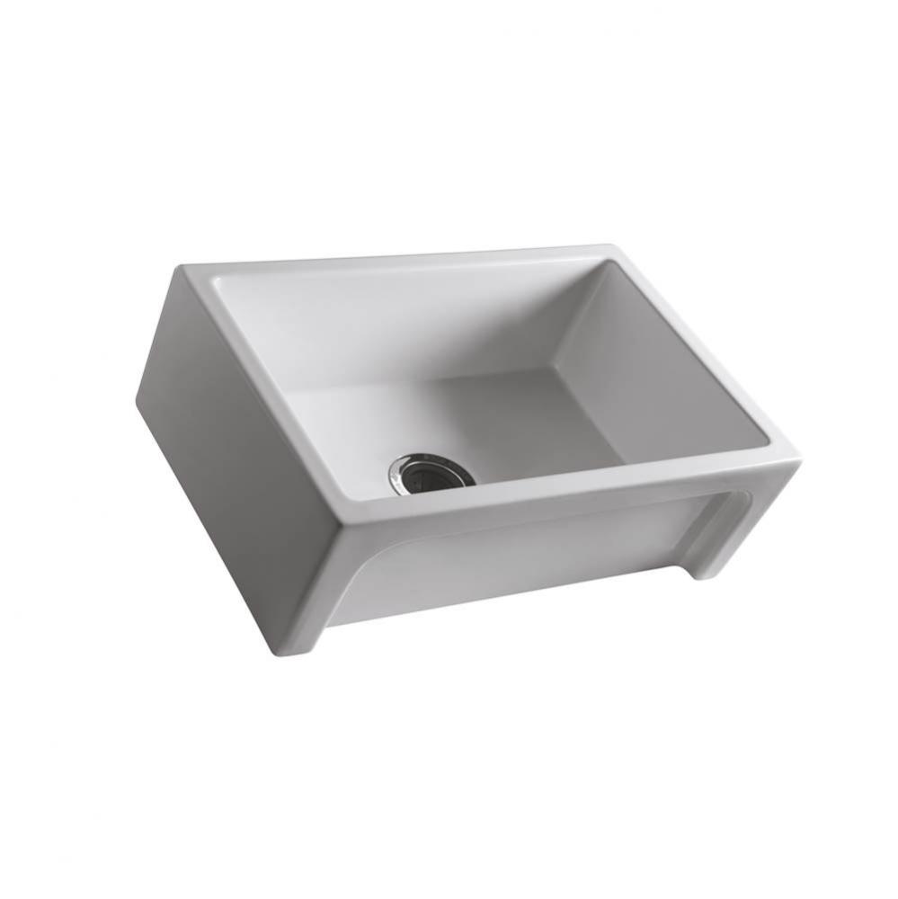 Granville 30'' Single Bowl FireClay Farmer sink , White