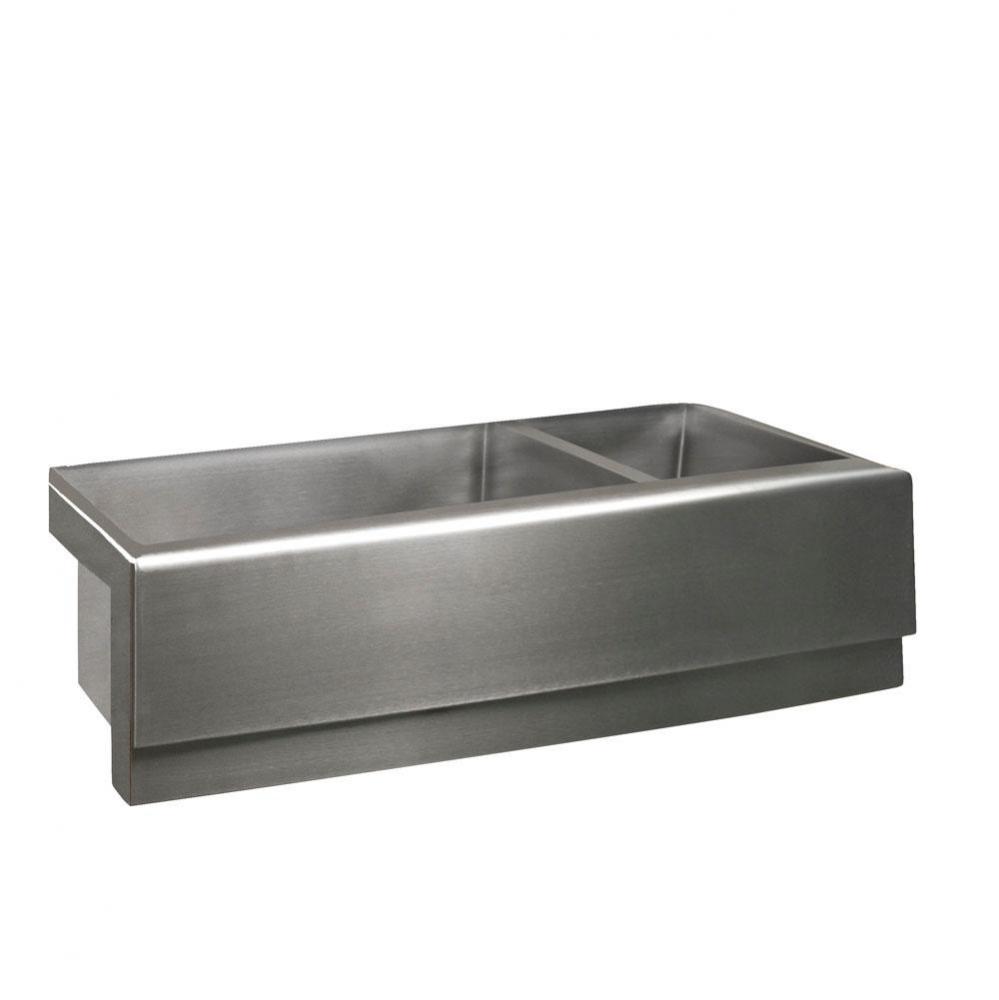 Caprice 33'' Stainless Steel 70/30 Dbl Bowl Apron Front Sink