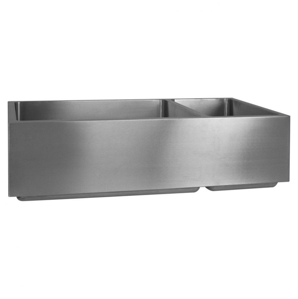 Deverell 36'' Stainless Steel 70/30 Dbl Bowl Apron Front Sink