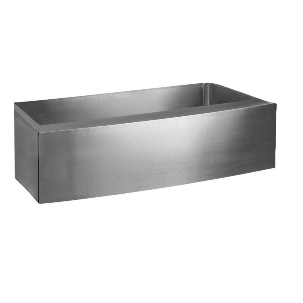 Amanda 36'' Stainless Steel Single Bowl Curved Apron Front Sink