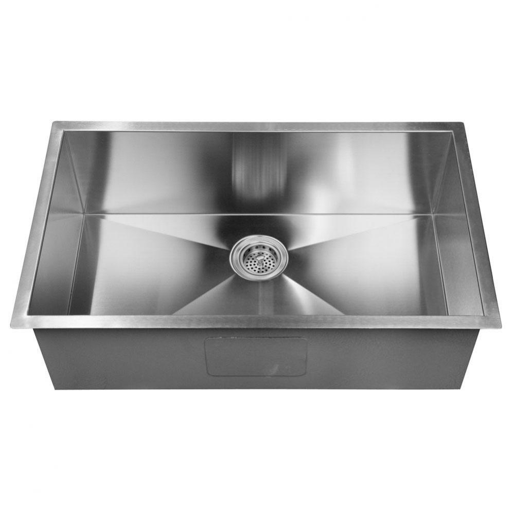 Ellison 32'' SS Single Bowl Undermount Kitchen Sink