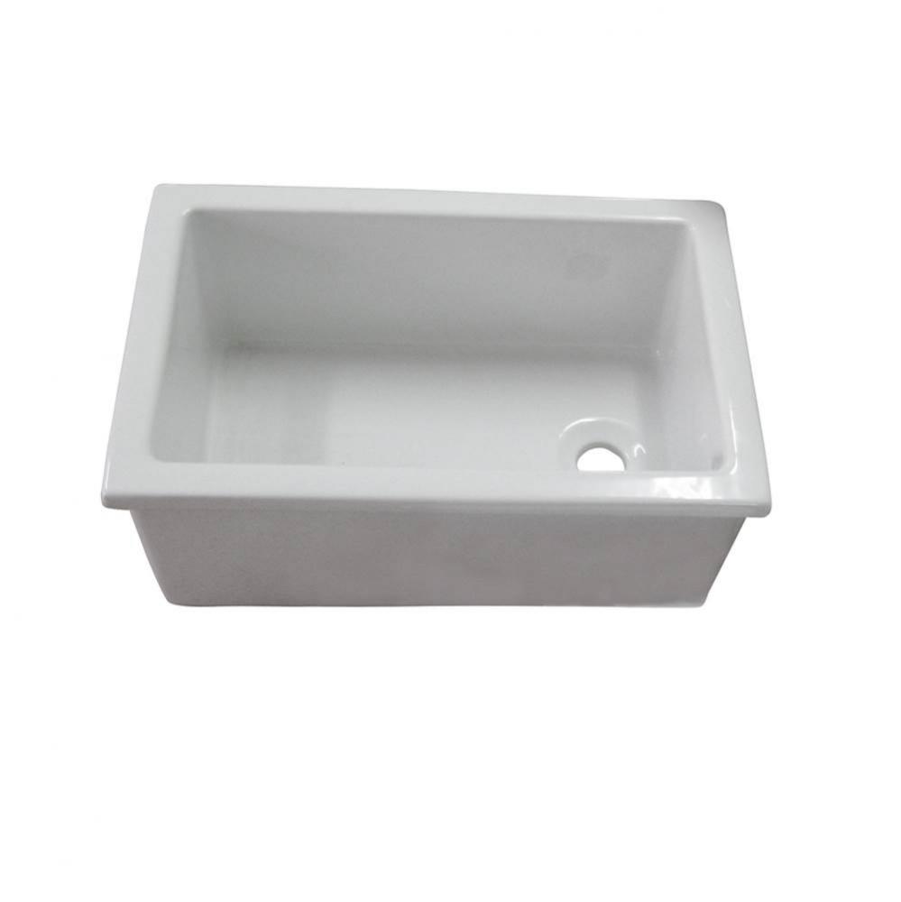 Utility Sink, 23'' x 15'', Fire  Clay, White