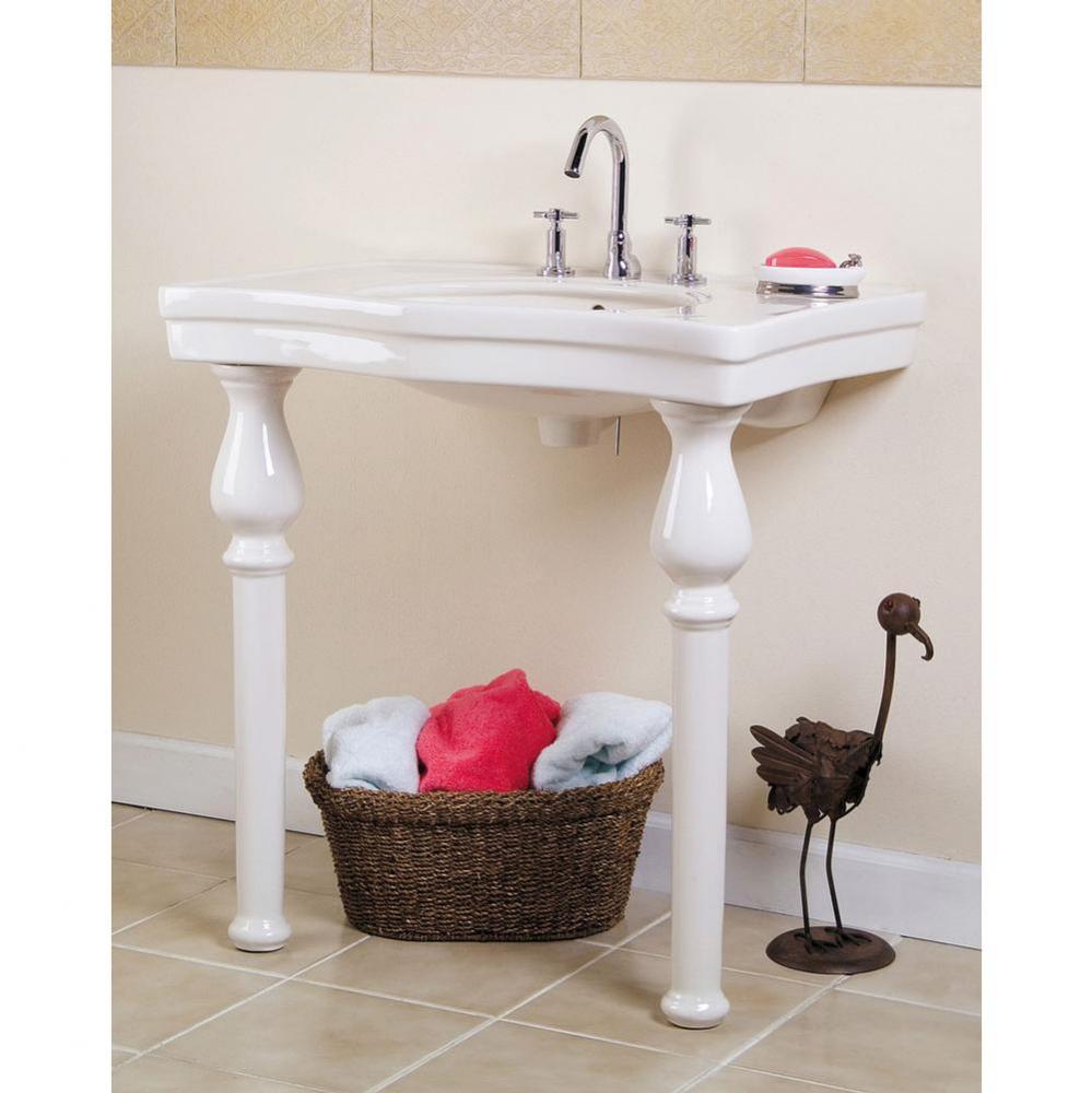 Milano Console Legs, Pair, White