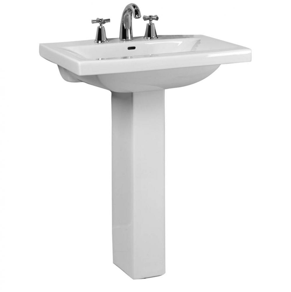 Mistral 650 Pedestal Lavatory, 1-Hole, White