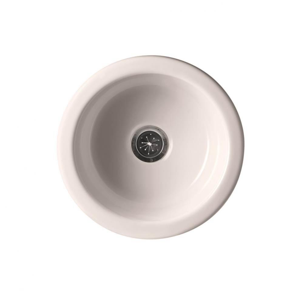 Ione Round Fireclay Prep Sink,Bisque