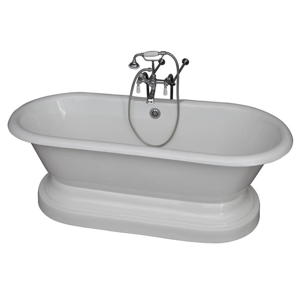 Tub Kit 61''CI,Dbl Roll Top w/Base,Filler,Supplies,Drian-CP