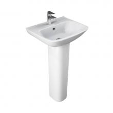 Barclay B/3-1108WH - Eden 450 Ped Lav Basin Only 8'' Widespread, White