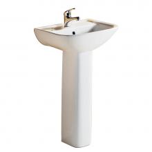 Barclay 3-121WH - Lara 510 Pedestal Lavatory 1-Hole, White