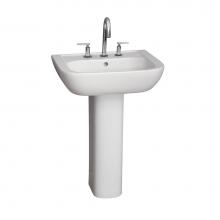 Barclay 3-2018WH - Caroline 550 Pedestal Lavatory White-8'' Widespread