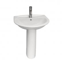 Barclay 3-291WH - Karla 505 Pedestal Lavatory 1-Hole, White