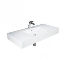 Barclay 4-1628WH - Des 1010 Wall-Hung Basin 8'' Widespread, White