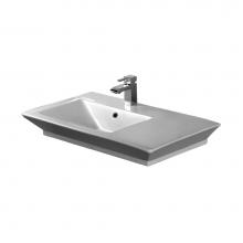 Barclay 4-360WH - Opulence Above Counter Basin 1-Hole,31-1/2'',White,Rect.Bowl