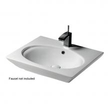 Barclay 4-371WH - Opulence 23'' Wall-Hung Basin White, Oval Bowl, 1-hole