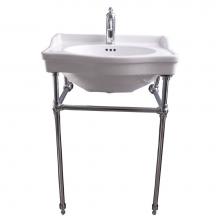 Barclay 749WH-CP - Cali 24''Console w/stand,Whit 1 Faucet Hole, CP Stand