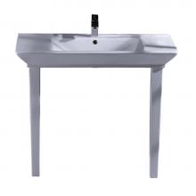 Barclay 963WH - Opulence Console 39-1/2'', Rect Bowl, 1-hole, White