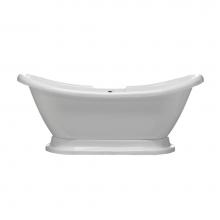 Barclay ATDSNTD63RB-WH - Monterrey 63'' Acrylic DblSlipper Tub on Base,White