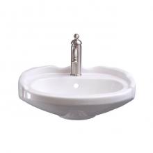 Barclay 4-3041WH - Silvi 20'' Wall Hung w/Overflow 1 Faucet Hole, White