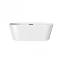 Barclay ATOVN63EIG-CP - Pascal 63'' Freestanding AC WH Tub,W/Internal Drain & OF CP