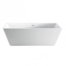 Barclay ATRECN64FIG-CP - Siren 64'' AC Rect Tub With Internal OF Drain Chrome, WH