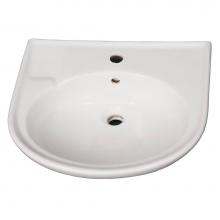 Barclay B/3-158WH - Elena 600 Ped Lav Basin 8'' Widespread, White