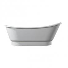 Barclay RTSN67-WH - Becki 67'' Freestanding DBL Slipper BARstone Tub ,Matte WH