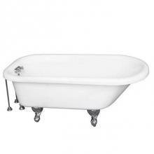 Barclay TKADTR60-WCP8 - Tub Kit 60'' AC Roll Top, TubFiller, Supplies, Drain-Chrome