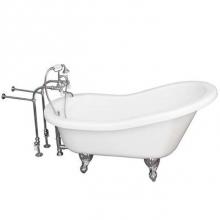 Barclay TKADTS67-WCP1 - Tub Kit 67'' AC Slipper, TubFiller, Supplies, Drain-Chrome