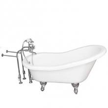 Barclay TKADTS67-WCP2 - Tub Kit 67'' AC Slipper, TubFiller, Supplies, Drain-Chrome