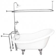 Barclay TKADTS67-WCP3 - Tub Kit 67'' AC Slipper,ShwrUnit, Supplies, Drain-Chrome