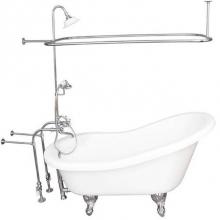 Barclay TKADTS67-WCP4 - Tub Kit 67'' AC Slipper,ShwrUnit, Supplies, Drain-Chrome