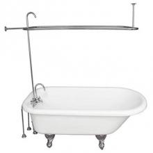 Barclay TKATR67-WCP1 - Tub Kit 67'' AC Roll Top, ShwrUnit, Supplies, Drain-Chrome