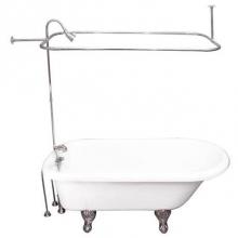 Barclay TKATR67-WCP6 - Tub Kit 67'' AC Roll Top, ShwrUnit, Supplies, Drain-Chrome