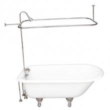 Barclay TKCTR67-CP6 - Tub Kit 67'' CI Roll Top, ShwrUnit, Supplies, Drain-Chrome