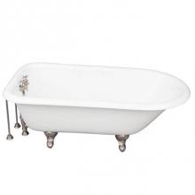 Barclay TKCTR67-SN2 - Tub Kit 67'' CI Roll Top, TubFiller, Supplies, Drain-BrNkl