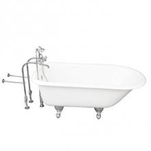 Barclay TKCTRN60-CP2 - Tub Kit 60'' CI Roll Top, TubFiller, Supplies, Drain-Chrome