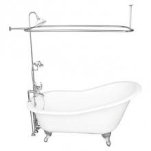 Barclay TKCTS7H67-CP4 - Tub Kit 67'' CI Slipper, ShwrUnit, Supplies, Drain-Chrome