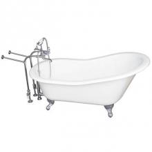 Barclay TKCTSN60-CP2 - Tub Kit 60'' CI Slipper, TubFiller, Supplies, Drain-Chrome