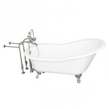 Barclay TKCTSN60-SN2 - Tub Kit 60'' CI Slipper, TubFiller, Supplies, Drain-BrNkl