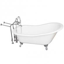 Barclay TKCTSN67-CP1 - Tub Kit 67'' CI Slipper, TubFiller, Supplies, Drain-Chrome