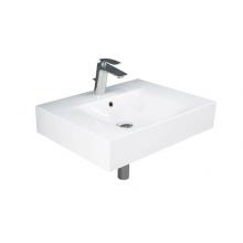 Barclay 4-1601WH - Des 610 Wall-Hung Basin 1-hole, White