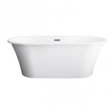 Barclay ATFDRN65IG-LGCP - Nouri 65'' AC Tub Light Grey W/ Internal Drain And Of Chrome