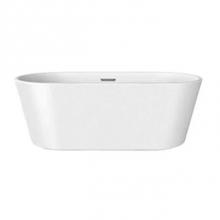 Barclay ATOVN67EIG-MBCP - Patrick 67'' AC Tub Matte Black W/Internal Drain & OF Chrome