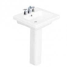 Barclay B/3-1084WH - Resort 650 Basin only, White-4' Center Sets