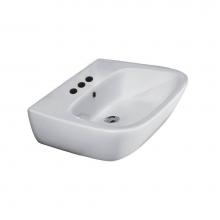 Barclay B/3-144WH - Elena 500 Ped Lav Basin 4'' Center Set, White