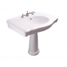 Barclay B/3-3008WH - Anders Basin Only w/ 8'' WS Hole,W/ Overflow,White