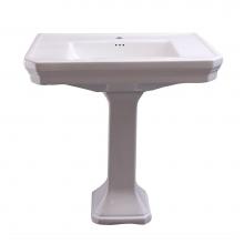 Barclay B/3-3011WH - Corbin Basin Only with1-Faucet Hole,W/ Overflow, White