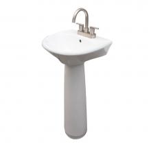 Barclay B/3-3034WH - Gair Basin Only w/ 4'' CC Hole,W/ Overflow, White