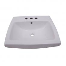 Barclay B/3-454WH - Ambrose Basin Only for 4'' CC Overflow, White