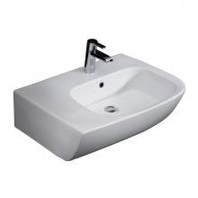 Barclay 4L-400WH - Elena 25'' Above Counter Basin Deck on Left, 1 Hole, White