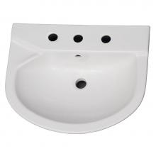 Barclay B/3-428WH - Anabel 555 Ped Lav Basin 8'' cc, White